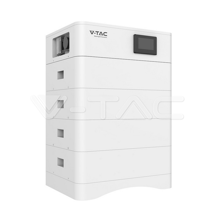 Kit 4 Moduli di Accumulo Impilabili Alta Tensione 20kWh LiFePO4 BMS Integrato, Inclusa Base e Box di Controllo, 100Ah, 204.8V, IP65, CEI 0-21 Garanzia 10 Anni