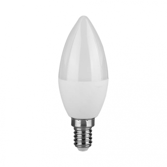LED Bulb - SAMSUNG CHIP 7W E14 Plastic Candle 6400K