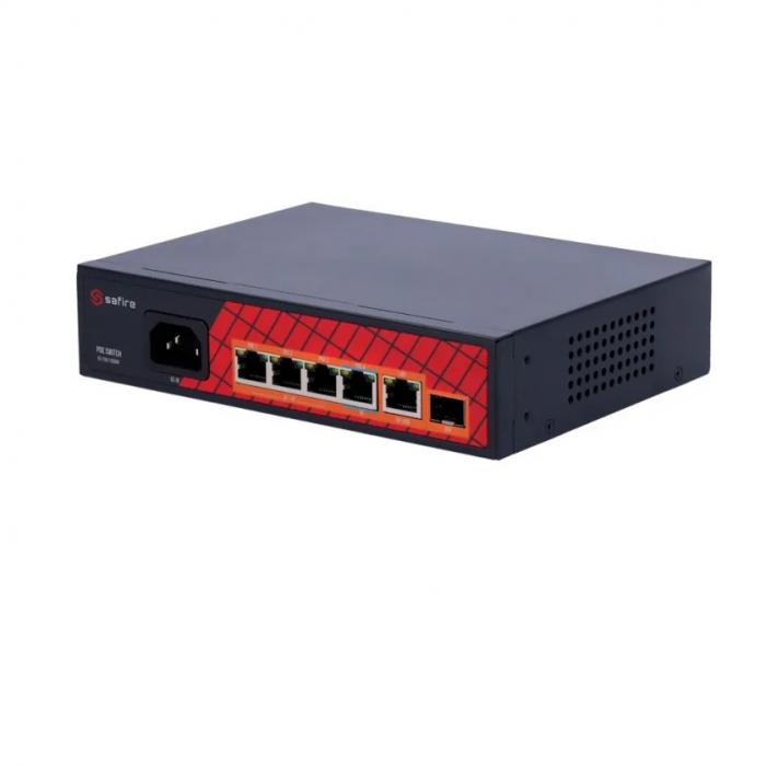 Ethernet PoE Gigabit Sw itch 4 RJ45 ports (3xPoE+ 1xHi-PoE)Upli