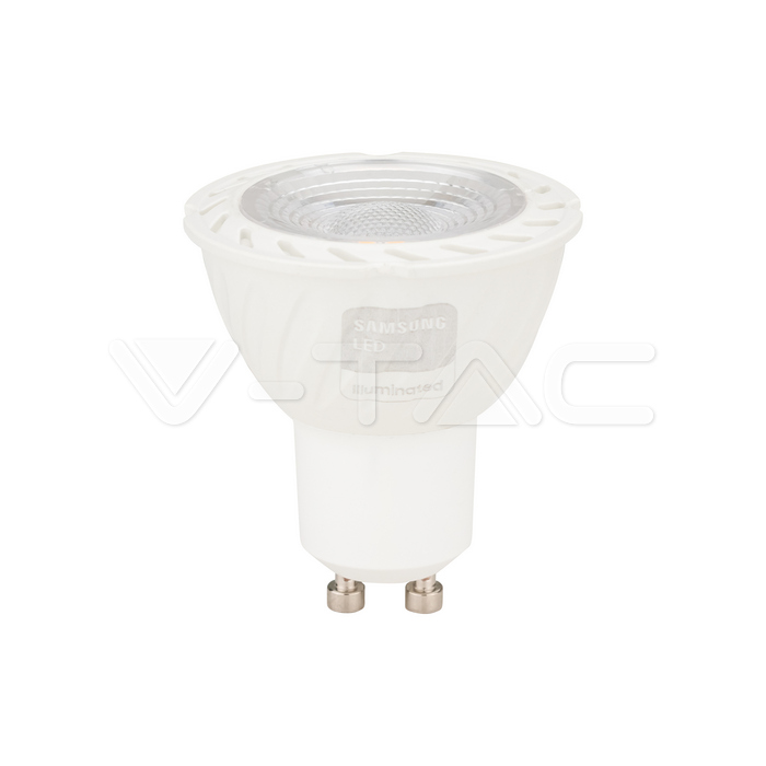 LED Spotlight SAMSUNG CHIP - GU10 6W Plastic SMD With Lens 6400K