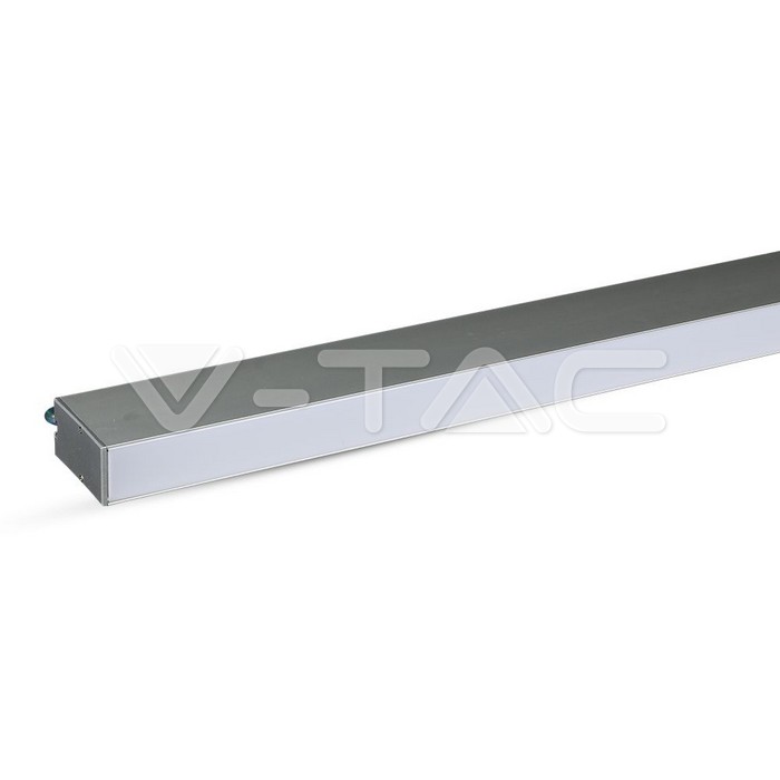 LED Linear Light SAMSUNG CHIP - 40W Hanging Suspension Silver Body 4000K 1200x35x67mm