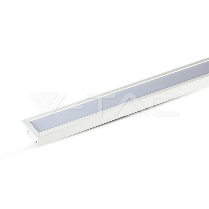 LED Linear Light SAMSUNG CHIP - 40W Recessed White Body 4000K 1211x70x35mm