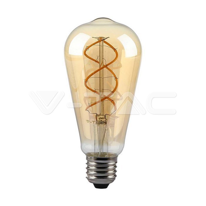 LED - 5W Filament E27 ST64 Amber Dimmable 2200K
