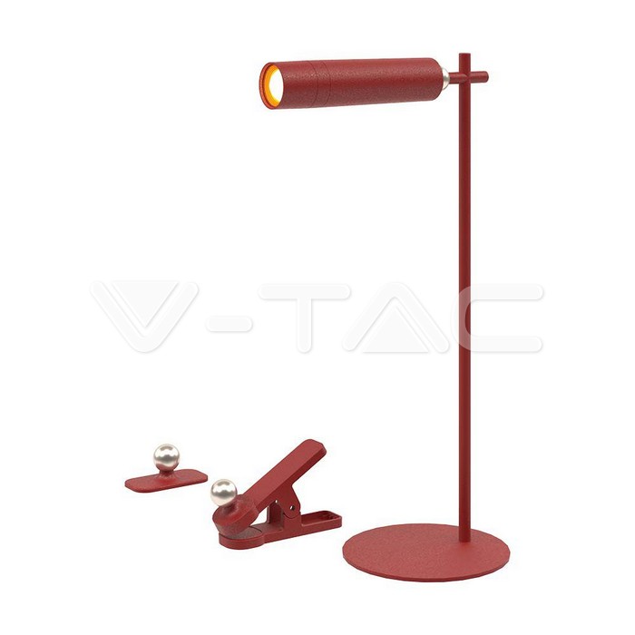 3W LED Magnetic Table Lamp 4000K Red Body