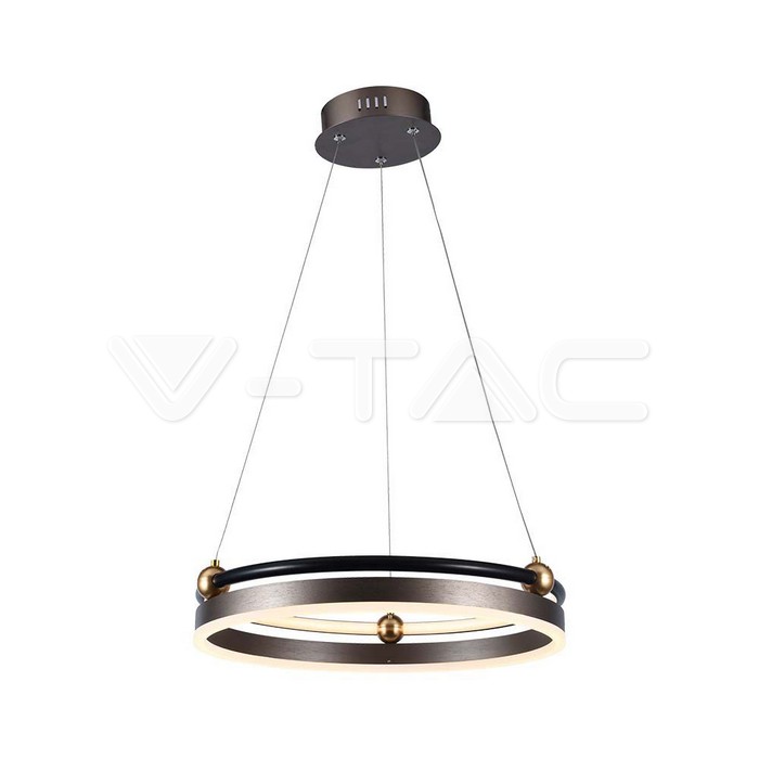 20W LED Designer Hanging Lamp Single Ring 3000K Coffee Body