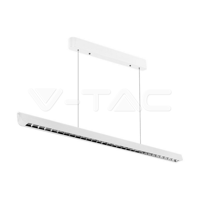 36W LED Linear Hanging Suspension Light Lens Type-CCT:3IN1 - White