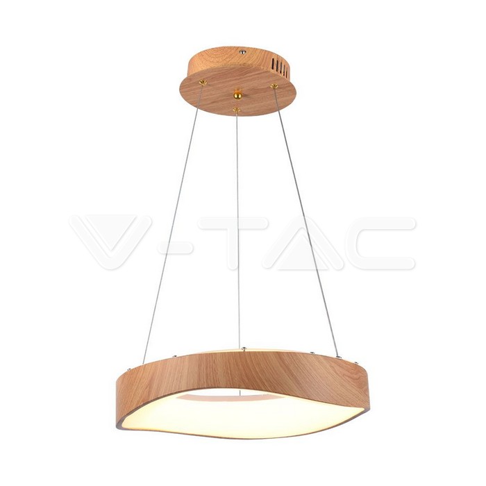 LED Designer Pendant Lampholder Wood Painting+White Body D400