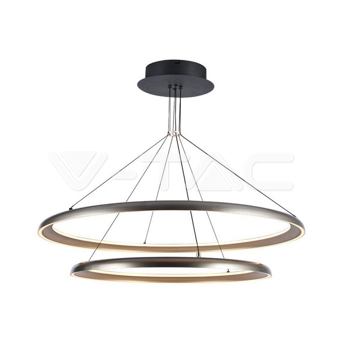 LED Designer Pendant Lampholder Champagne Gold + White Body D400+D600