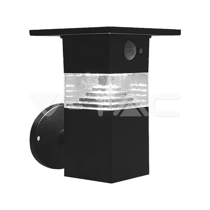 3W LED Solar Wall Lamp With Pir Sensor & Battery 2200MA LI 3.7V