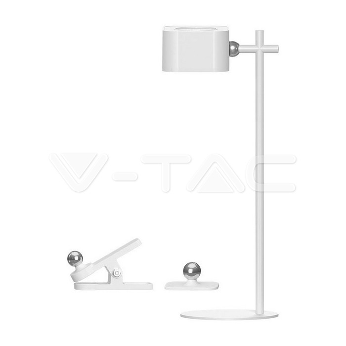 3W LED Magnetic Table Lamp With Battery 1800mAh CCT: 3IN1 White Body