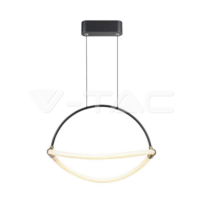 12W LED Handing Pendant Light WIth 1.5m Wire 400mm 3000K Black Body