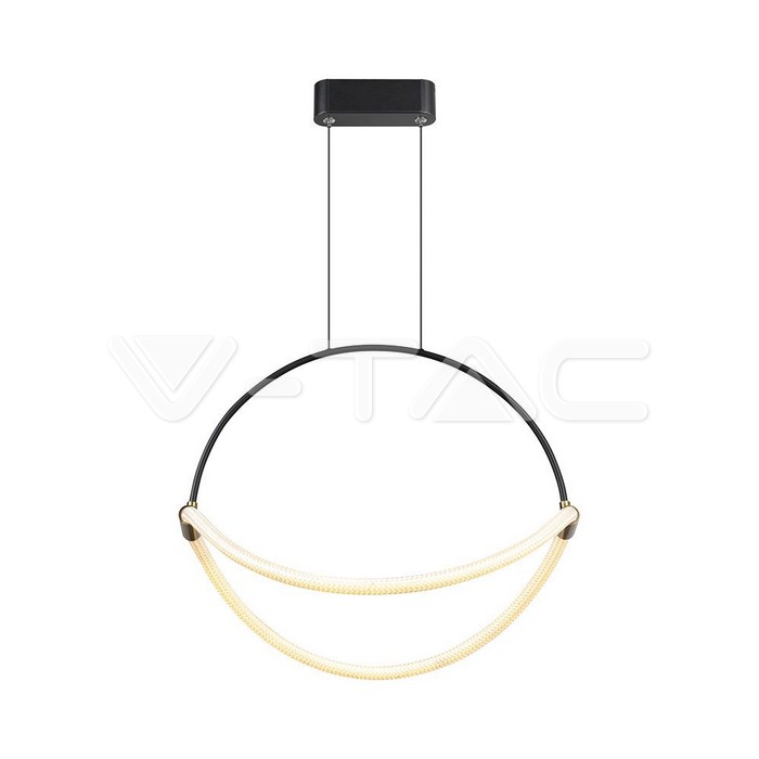 16W LED Handing Pendant Light WIth 1.5m Wire 600mm 3000K Black Body