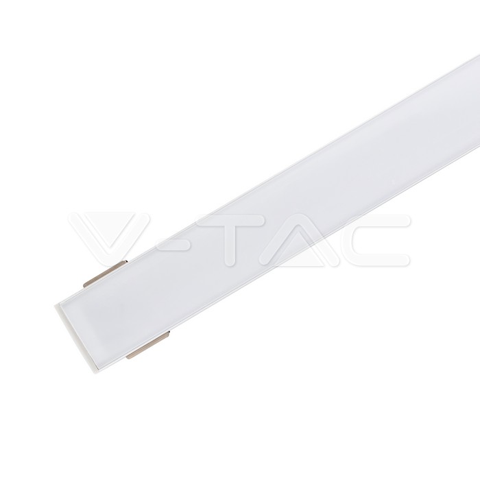 Kit di montaggio per strisce LED in alluminio con diffusore Bianco 2000 x 30 x 20 mm