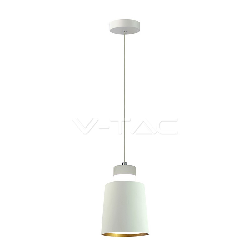 7W LED Lampadario (Acrylico) White Lamp Shade 120 Bianco Naturale