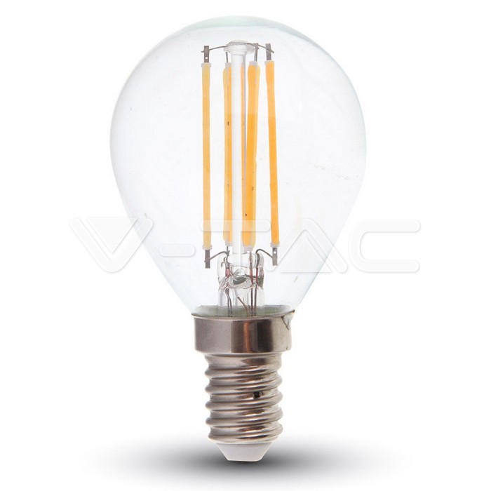 Filamento LED 4W E14 P45 Bianco caldo Dimmerabile