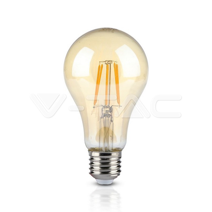 Lampadina LED 8W E27 Filament Amber Cover Bianco caldo