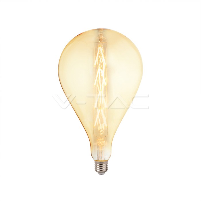 LED Lampadina 8W E27 G165 Amber Glass Dimmerabile 2200K