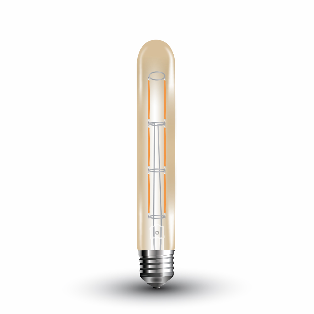 Lampadina LED 6W T30 E27 Filamento Amber Bianco caldo