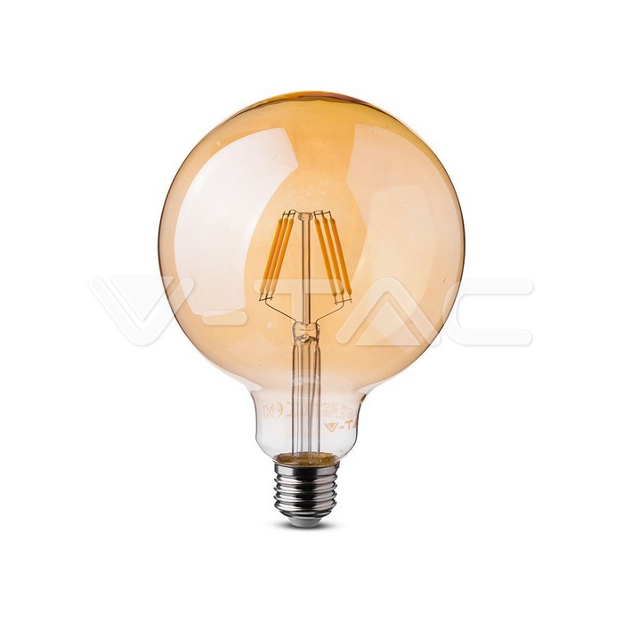 Lampadina LED 6W Filament E27 G95 Amber Dimmerabile Bianco caldo