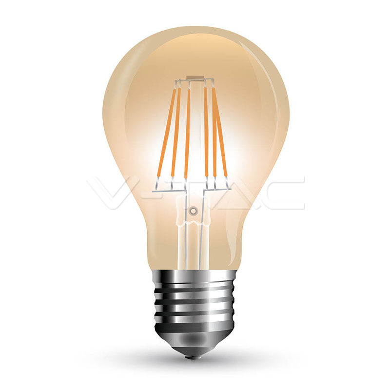 Lampadina LED 10W Filamento E27 A67 Ambra Bianco caldo