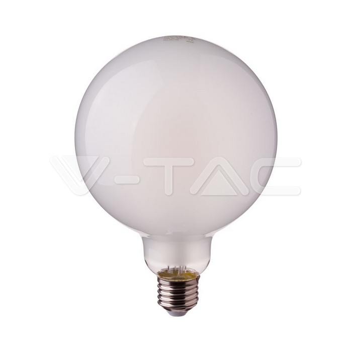 Lampadina LED 7W Filamento E27 G125 Opaco Bianco A++