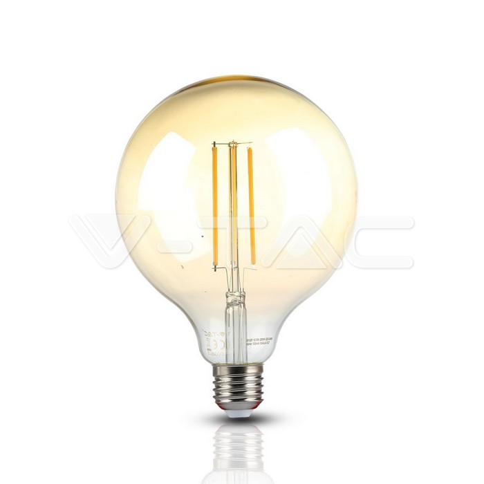 LED Lampadina 12.5W Filament E27 G125 Amber Cover 2200K