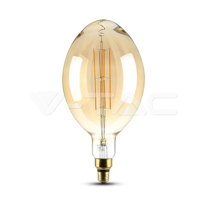 LED Lampadina 8W Straight Filamento E27 BF180 Amber Dimmable 2000K