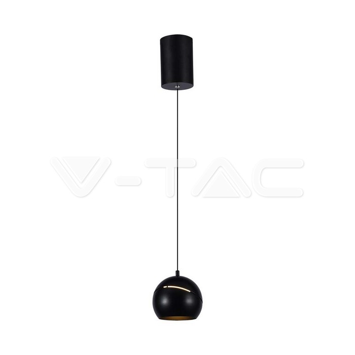  Lampadario LED a Sospensione 8.5W a Forma di Campana Colore Nero d: 18cm