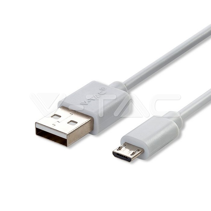 1m. Micro USB Cavo Bianco Pearl Series