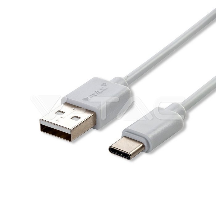 1m. Type C USB Cavo Bianco Pearl Series