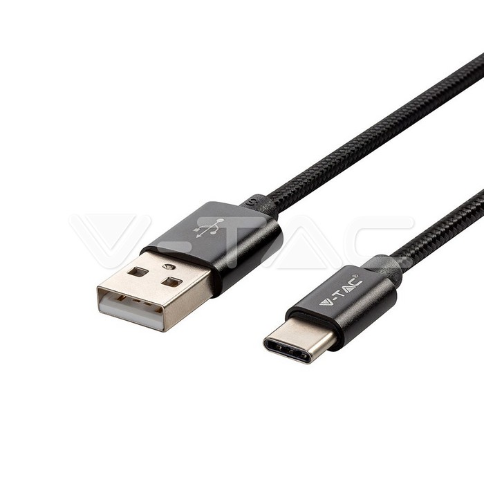 1m. Type C USB Cavo Nero Platinum Series