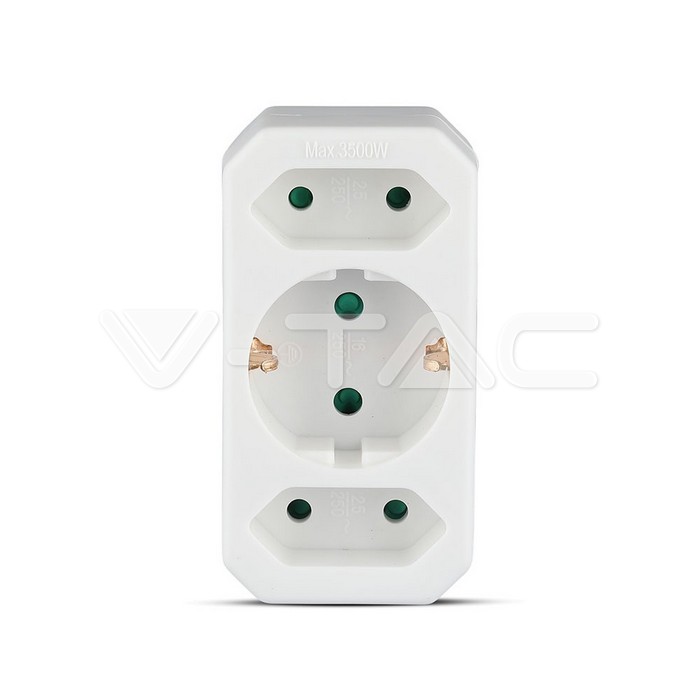 Adapter 2 x 2.5A 1 x 16A White