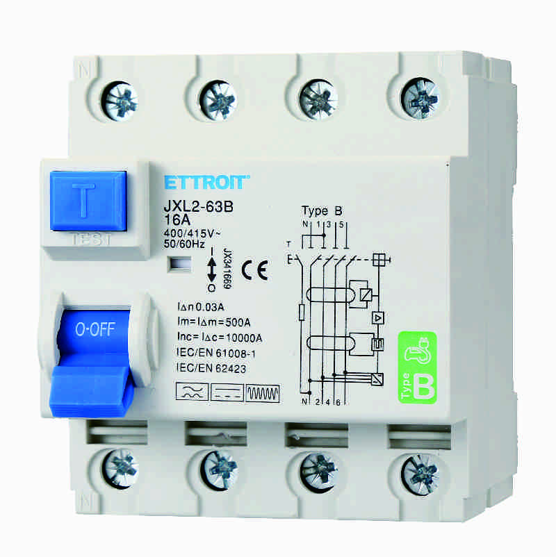 Magnetotermico Differenziale Puro 4P 16A 30mA CURVA B 6KA AC/DC 380V 