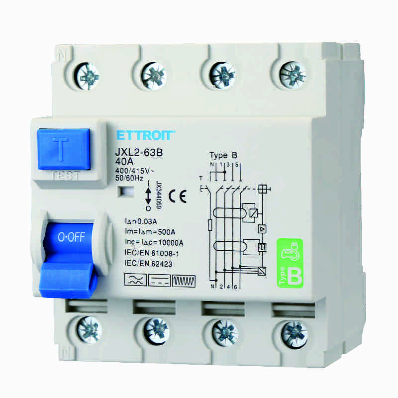 Magnetotermico Differenziale Puro 4P 40A 30mA CURVA B 6KA AC/DC 380V 