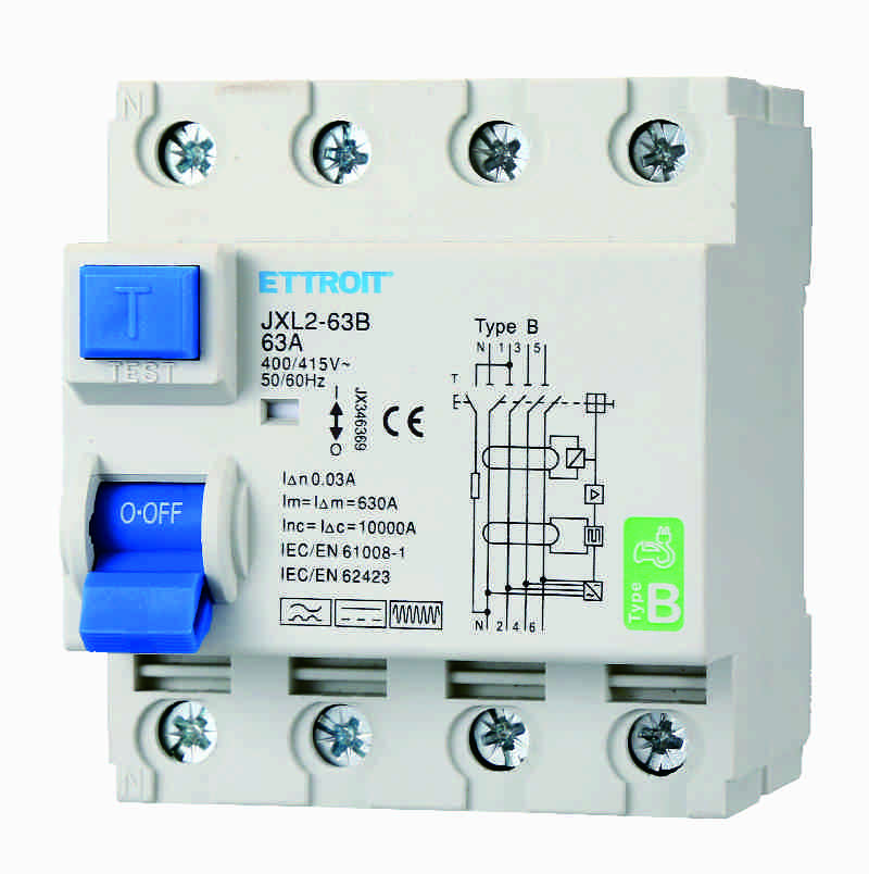 Magnetotermico Differenziale Puro 4P 63A 30mA CURVA B 6KA AC/DC 380V 